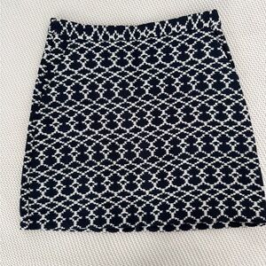 Banana Republic Black and White Geometric Mini Skirt